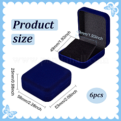Flocking Plastic Badge Storage Box&nbsp;LS-CON-WH0105-04A