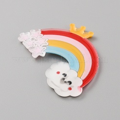 PVC Plastic Cabochons&nbsp;SIL-WH0019-15B
