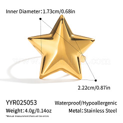 304L Stainless Steel Adjustable Cuff Open Rings for Women&nbsp;RO7215