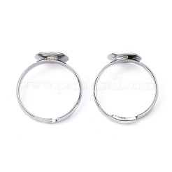 真鍮パッドリングベースパーツ  調整可能  カドミウムフリー＆鉛フリー  プラチナ  内径：17mm  トレイのサイズ：10mm&nbsp;EC022