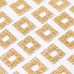 Brass Filigree Joiners Links&nbsp;KK-BC0006-54G-NF