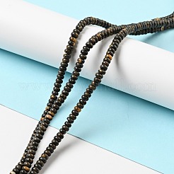 天然のコーヒージャスパービーズ連売り  ロンデル  4.3~4.7x2.5mm  穴：1mm  約156個/連  15.91インチ（40.4cm）&nbsp;G-C245-05