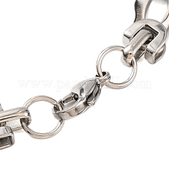 201ステンレススチールリンクチェーンブレスレット  304ステンレススチール留め具付き  ゴールデン·ステンレス鋼色  8-5/8インチ（22cm）&nbsp;BJEW-B078-113GP