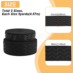 10 Yards 2 Styles Polyester Non-Slip Silicone Gripper Elastic Band&nbsp;OCOR-GA0002