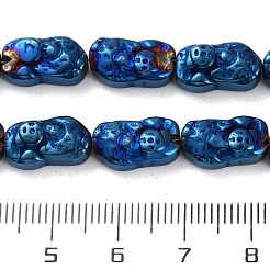 電気めっき合成非磁性ヘマタイト ビーズ 連売り  ナゲット  ミックスカラー  13.5x7.5x5mm  穴：1.2mm  約30個/連  15.75インチ（40cm）&nbsp;G-F767-03