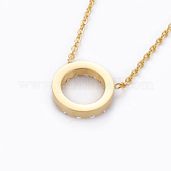 304 Stainless Steel Pendant Necklaces&nbsp;NJEW-F264-28G
