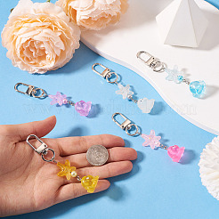 5Pcs Starfish Octopus Resin Pendant Decorations&nbsp;HJEW-TAC0182