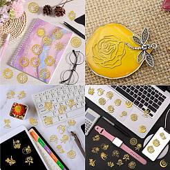 Nickel Metal Waterproof Self-Adhesive Picture Stickers&nbsp;DIY-WH20016-058