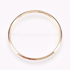 真鍮製フレームコネクター  ニッケルフリー  18KGP本金メッキ  30x1mm&nbsp;X-KK-P157-54G-NF