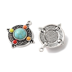 Bohemia Tibetan Style Alloy & Acrylic & Synthetic Turquoise Pendants&nbsp;LS-FIND-T074-12AS