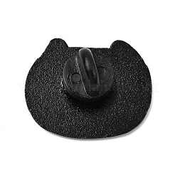 エナメルピン  猫の形  バックパック用合金ラペルピンバック  ゴールド  21x25.5mm&nbsp;JEWB-I058-01EB-02