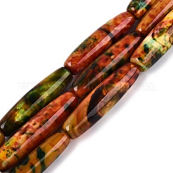Natural Fire Crackle Agate Beads Strands&nbsp;G-Q606-62