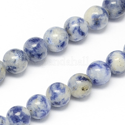 Natural Blue Spot Jasper Bead Strands&nbsp;X-G-R193-15-6mm