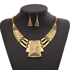 Trapezoid Alloy Dangle Earrings & Necklaces Sets&nbsp;FS-WGAAEC0-01
