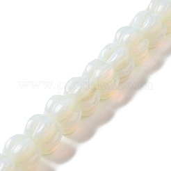 オパールビーズ連売り  カボチャ  10x14x12.5mm  穴：1mm  約20個/連  7.72''~7.76''（19.6~19.7センチメートル）&nbsp;G-K335-02H
