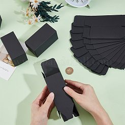 紙製ギフト収納ボックス  エッセンシャルオイルボトル用の梱包用カートンボックス  長方形  ブラック  5x5x10cm&nbsp;CON-WH0089-209