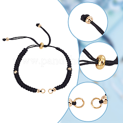 10Pcs 5 Colors Braided Nylon Cord Slider Bracelet Makings&nbsp;AJEW-GO00047