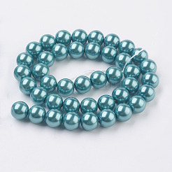 Eco-Friendly Dyed Glass Pearl Round Beads Strands&nbsp;HY-A002-10mm-RB073N
