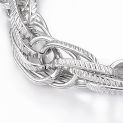 Tarnish Resistant 304 Stainless Steel Rope Chain Bracelets&nbsp;BJEW-K172-10P