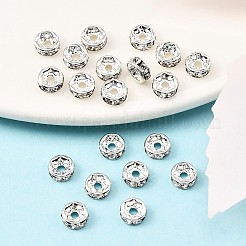 Brass Rhinestone Spacer Beads&nbsp;X-RB-A014-Z6mm-01S