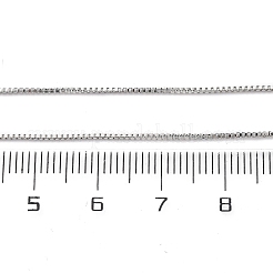1mm真鍮ベネチアンチェーンネックレスの作り方  304ステンレススチール製カニカン付き  鉛フリー＆カドミウムフリー  長持ちメッキ  ラックめっき  プラチナ  17.91インチ（45.5cm）&nbsp;NJEW-D302-79P