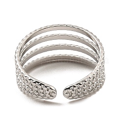 Non-Tarnish 304 Stainless Steel Open Cuff Rings&nbsp;RJEW-Z018-15P