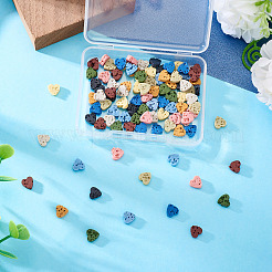 100Pcs 10 Colors Synthetic Lava Rock Dyed Beads&nbsp;G-TA0002-37