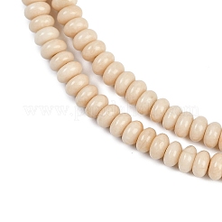 天然石フォッシルビーズ連売り  ロンデル  4~4.5x2~2.5mm  穴：1.2mm  約155~163個/連  15.24''~15.31''（38.7~38.9センチメートル）&nbsp;G-K343-C24-01