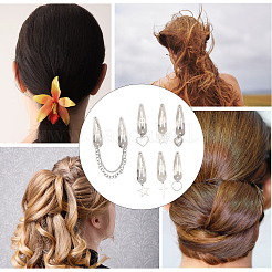24Pcs 7 Style Iron Snap Hair Clips&nbsp;BJEW-GL0001-09