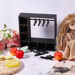 プラドールアクセサリーディスプレイボックス1セット  ハンガー10本付き  ブラック  155x38x155mm&nbsp;ODIS-PH0009-45A