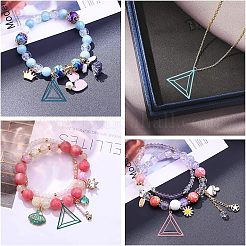 70Pcs 5 Colors 430 Stainless Steel Filigree Pendants&nbsp;STAS-UN0026-99