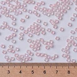 MIYUKIラウンドロカイユビーズ  日本製シードビーズ  （rr203)ピンク裏地クリスタル  8/0  3mm  穴：1mm  約422~455PCS /ボトル  10 G /ボトル&nbsp;SEED-JP0009-RR0203
