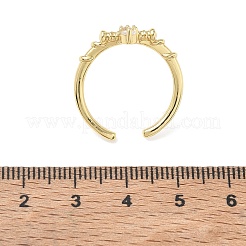 真鍮製マイクロパヴェキュービックジルコニアカフオープンリング  剣  ゴールドカラー  22.5mm  内径：18mm&nbsp;CU-CBAEC29-05G