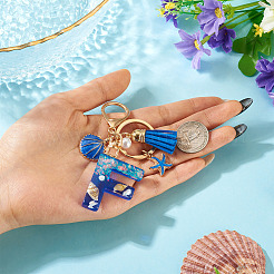 Star Resin & Shell Keychains&nbsp;KEYC-TAC00087-01F