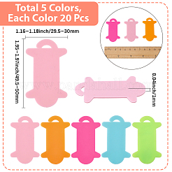 100Pcs 5 Styles Plastic Thread Card Bobbins&nbsp;AJEW-SC0003-96