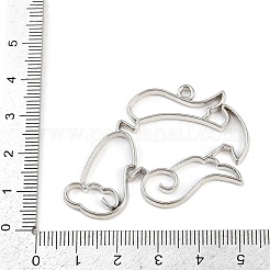 Zinc Alloy Open Back Bezel Pendants&nbsp;PALLOY-D580-05P-D