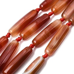 Natural Dyed & Heated Red Agate Beads Strands&nbsp;G-T151-A02-02A
