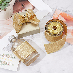Sparkle Wired Edge Polyester Ribbon&nbsp;OCOR-WH0071-026A