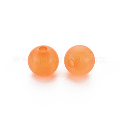 模造ゼリーアクリルビーズ  ラウンド  ダークオレンジ  8x7.5mm  穴：1.8mm  約1745個/500g&nbsp;MACR-S373-66-EA05