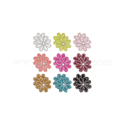 9 Colors Plastic & Rhinestone Sequin Patches&nbsp;PATC-FG0002-26