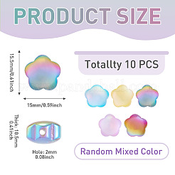 10Pcs Transparent Resin UV Reactive Beads&nbsp;RESI-TADJ0001-12