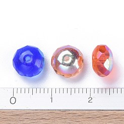 電気メッキチェコガラスビーズ  ABメッキ  多面カット  ロンデル  ミックスカラー  9x5.5mm  穴：1.2mm  約117個〜123個/袋&nbsp;LAMP-D180-02