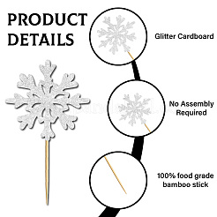 Paper & Glitter Sequins Cake Toppers with Bamboo Stick&nbsp;DIY-WH20087-006