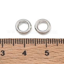 合金は、丸カンを閉じ  丸い輪  長持ちメッキ  ラックめっき  プラチナ  7.5x1.5mm  内径：4.5mm&nbsp;AL-CBABAE6-05D-P