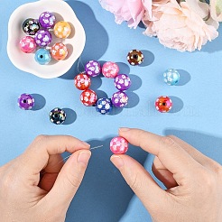 20Pcs UV Plating Acrylic Beads&nbsp;OACR-YW0003-24