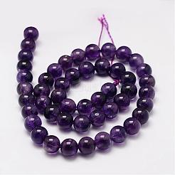Natural Amethyst Beads Strands&nbsp;G-F306-10-8mm