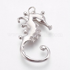 Brass Micro Pave Cubic Zirconia Pendants&nbsp;ZIRC-O026-35P-NR
