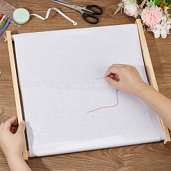 刺繍フープ  木製クロスステッチフープリング  刺繡とクロスステッチ用  正方形  桃パフ  415x435x27mm&nbsp;DIY-WH0580-80