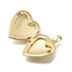 Valentine's Day Brass Heart Locket Pendants&nbsp;KK-D431-035I-G
