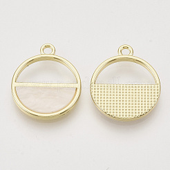 Pearlized Style Resin Pendants&nbsp;PALLOY-N150-09